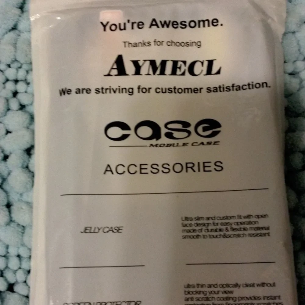 NWT Black Aymecl Case for LG Stylo 6. With Screen Protector.